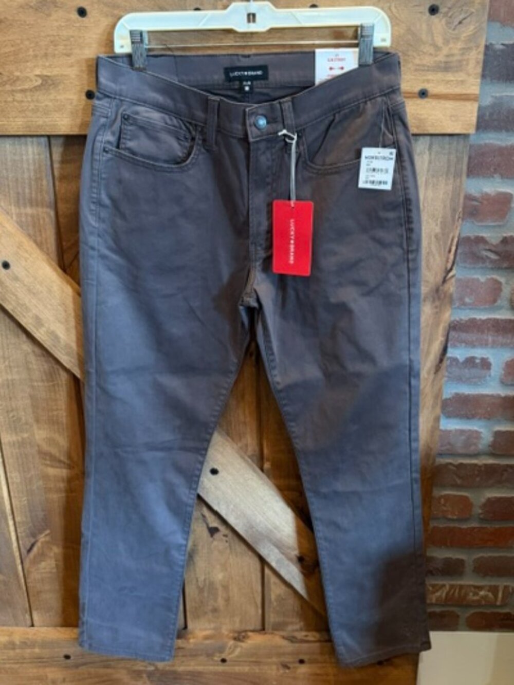 Lucky Brand 121 Slim Straight Jeans Mens 31x30 Gray/Taupe Advanced Stretch Pants